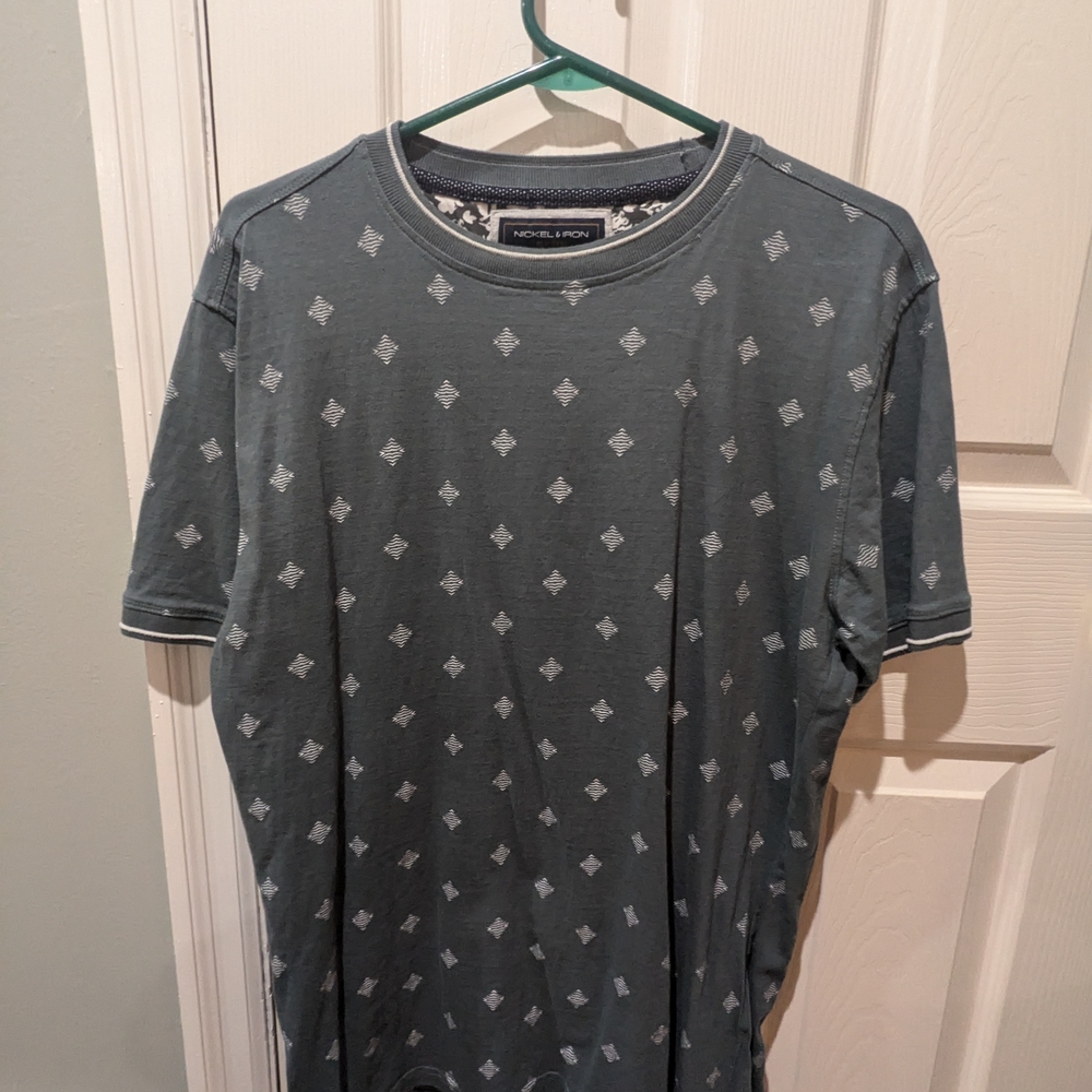 Green and Blue Dress Shirt with Elegant Design